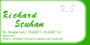richard stuhan business card